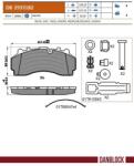 DANBLOCK Set Placute Frana, Frana Disc Db2933182 Scania 4 - Series/G I/P I/R I/T (DB2933182)