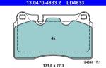 ATE Set Placute Frana, Frana Disc 13.0470-4833.2 Cupra Ateca/Formentor/Leon Seat Leon (13.0470-4833.2)