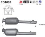 AS Filtru Funingine/Particule, Sist. De Esapament Fd1099 Renault Laguna/Laguna Iii (FD1099)