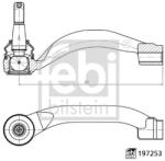 FEBI BILSTEIN Cap De Bara Axa Fata Stanga 197253 Jaguar Xe/Xf Ii/Xf Sportbrake (197253)