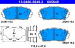 ATE Set Placute Frana, Frana Disc 13.0460-5649.2 Kia Picanto Ii (13.0460-5649.2)