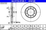 ATE Disc Frana 24.0116-0126.1 Ford Transit