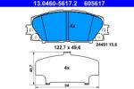 ATE Set Placute Frana, Frana Disc 13.0460-5617.2 Lexus Ct Toyota Prius/Prius Phv (13.0460-5617.2)