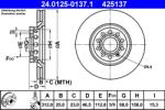 ATE Disc Frana 24.0125-0137.1 Audi A4 B6/A4 B7/A6 C5 Seat Exeo Skoda Superb I (24.0125-0137.1)