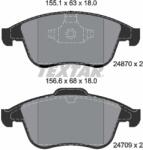 TEXTAR Set Placute Frana, Frana Disc 2487001 Renault Laguna/Laguna Iii/Latitude/Safrane (2487001)