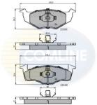 COMLINE Set Placute Frana, Frana Disc Cbp0707 Seat Arosa Skoda Fabia I/Fabia I Praktik