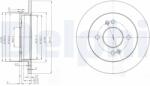 DELPHI Disc Frana Bg3981C Acura Nsx Honda Nsx I Hyundai I10 I Kia Picanto I/Picanto Ii (BG3981C)