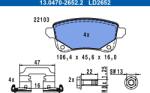 ATE Set Placute Frana, Frana Disc 13.0470-2652.2 Renault Scénic Iii