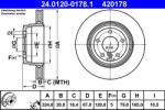 ATE Disc Frana 24.0120-0178.1 Bmw 7