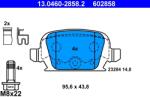 ATE Set Placute Frana, Frana Disc 13.0460-2858.2 Opel Corsa C/Tigra Twintop (13.0460-2858.2)