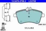 ATE Set Placute Frana, Frana Disc 13.0470-2708.2 Mercedes-Benz A-Class/B-Class