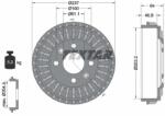 TEXTAR Tambur Frana 94046200 Dacia Logan Iii/Sandero Iii Renault Clio V/Taliant