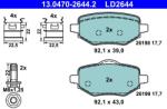 ATE Set Placute Frana, Frana Disc 13.0470-2644.2 Citroën C4 Iii/C4 X Opel Corsa F