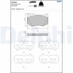 DELPHI Set Placute Frana, Frana Disc Lp3620 Mercedes-Benz A-Class/Cla/Cla Shooting Brake