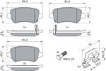 Bosch Set Placute Frana, Frana Disc 0986494654 Kia Venga Opel Astra G/Astra G Classic (0986494654)