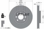 TEXTAR Disc Frana 92039203 Chevrolet Calibra/Lanos/Vectra Daewoo Aranos/Cielo/Espero (92039203)