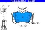 ATE Set Placute Frana, Frana Disc 13.0460-2623.2 Citroën C3 Aircross Ii/C3 Ii/C3 Iii