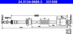 ATE Furtun Frana 24.5134-0689.3 Bmw X3/X4 (24.5134-0689.3)
