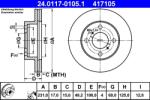 ATE Disc Frana 24.0117-0105.1 Suzuki Alto Vi/Wagon R+
