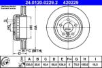 ATE Disc Frana 24.0120-0229.2 Bmw 5