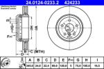 ATE Disc Frana 24.0124-0233.2 Bmw 5/5 Gran Turismo/6/6 Gran/7