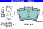 ATE Set Placute Frana, Frana Disc 13.0470-3836.2 Citroën C4 Picasso I