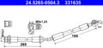 ATE Furtun Frana 24.5265-0504.3 Toyota Yaris