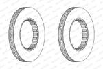 FERODO Disc Frana Fcr348A Renault Trucks C/D/Magnum/Premium 2/T Volvo Fe Ii/Fh/Fh Ii/Fm (FCR348A)