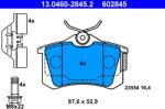 ATE Set Placute Frana, Frana Disc 13.0460-2845.2 Renault Avantime/Clio Iii/Espace Iii