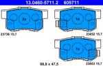 ATE Set Placute Frana, Frana Disc 13.0460-5711.2 Honda Accord Vii/Avancier/Cr-V Ii (13.0460-5711.2)