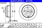 ATE Disc Frana 24.0111-0170.1 Hyundai Grand Santa Fé/Santa Fé Ii/Santa Fé Iii (24.0111-0170.1)