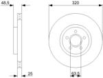 Bosch Disc Frana 0986479C75 Ford Focus Ii Volvo C70 Ii/S40 Ii/V40/V50 (0986479C75)