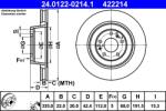 ATE Disc Frana 24.0122-0214.1 Audi A8 D3 Vw Phaeton (24.0122-0214.1)