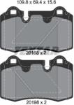 TEXTAR Set Placute Frana, Frana Disc 2016501 Aston Martin Db9/Db9 Vantage/Vantage (2016501)