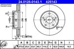 ATE Disc Frana 24.0125-0143.1 Toyota Rav 4 Ii