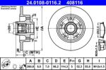 ATE Disc Frana 24.0108-0116.2 Renault Fluence/Megane Iii (24.0108-0116.2)