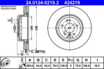 ATE Disc Frana 24.0124-0219.2 Bmw X5/X6