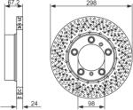 Bosch Disc Frana 0986479674 Porsche Boxster/Cayman