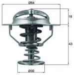 MAHLE Termostat, Lichid Racire Tx11482D Chrysler Cirrus/Sebring/Stratus Dodge Stratus (TX11482D)