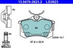 ATE Set Placute Frana, Frana Disc 13.0470-2623.2 Citroën C3 Aircross Ii/C3 Ii/C3 Iii (13.0470-2623.2)