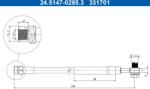 ATE Furtun Frana 24.5147-0285.3 Seat Leon Skoda Octavia Iii
