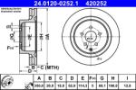 ATE Disc Frana 24.0120-0252.1 Infiniti Fx/M/M37/Q50/Q60/Q70/Qx70