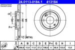 ATE Disc Frana 24.0113-0184.1 Citroën Berlingo / Berlingo First/C-Elysee/C2/C3 I (24.0113-0184.1)