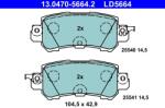ATE Set Placute Frana, Frana Disc 13.0470-5664.2 Mazda Cx-3/Cx-5