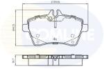 COMLINE Set Placute Frana, Frana Disc Cbp01592 Mercedes-Benz A-Class/B-Class