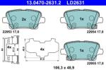 ATE Set Placute Frana, Frana Disc 13.0470-2631.2 Opel Insignia B/Insignia B Country