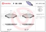 BREMBO Set Placute Frana, Frana Disc P56038 Nissan Almera Ii/Kubistar Renault Kangoo (P56038)