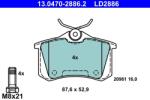 ATE Set Placute Frana, Frana Disc 13.0470-2886.2 Audi A4 B6/A4 B7/A6 C5/Allroad C5/Tt (13.0470-2886.2)