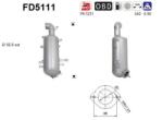 AS Filtru Funingine/Particule, Sist. De Esapament Fd5111 Alfa Romeo Giulietta/Mito (FD5111)