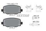 TEXTAR Set Placute Frana, Frana Disc 2573401 Chrysler 200 Jeep Cherokee